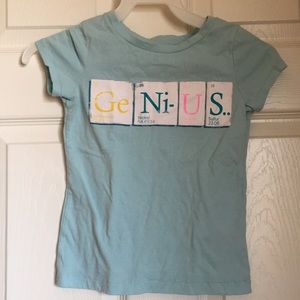 Kids shirt with genius in the front